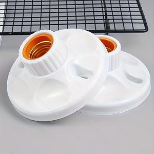 TEMU 헤비듀티 천장 마운트 하우징 베이스 - 상업용/주거용/산업용 조명 기구 어댑터, 중앙 정렬 구멍 포함, 표준 나사 호환 (부품 미포함) - 내구성 있는 파이프형 하우징