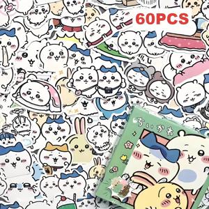 TEMU 치카와 스티커 박스 - 하치와레와 친구 디자인의 60개의 독특한 데칼, 노트북, 물병 및 다이어리를 위한 재사용 가능한 비닐 스티커, 완벽한 귀여운 선물 세트, 다이어리 스티커, 노트북 장식, 고품질 데칼, 자가 접착 스티커
