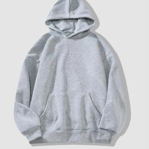 TEMU 패스트 패션 스타일의 단색 후드 여성용 플리스 스웨트셔츠