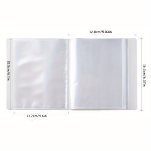 TEMU 40장 대용량 A6 스크랩북 정리함, 스티커 카드 영수증 메모 수납 앨범 (사진 삽입 포켓 포함)|스티커|카드스티커