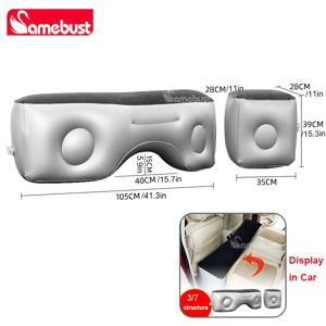 TEMU CAMEBUST 휴대용 에어 매트리스, 차량용 뒷좌석 침대, 여행용 침대, 소파 침대, 텐트 침대, 에어 쿠션, 가정용, SUV 차량, 블랙/그레이, 긴 벤치, 독립 구조 & 사계절, 캠핑, RV에 적합, 간편한 설치, 접이식|소파패드