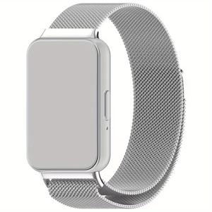 TEMU MIOHHR 스테인리스 스틸 밀라니즈 루프 밴드 삼성 갤럭시 핏 3, 조절 가능한 손목 밴드 시계 끈, 전원 필요 없음, 남녀 공용, 크리스마스 & 부활절 선물에 이상적|팔찌|남자팔찌