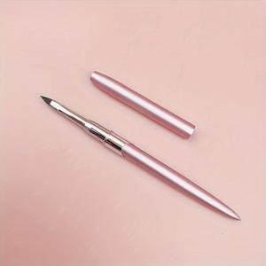 TEMU 3D 네일 브러시, 핑크 메탈릭, 젤 조각 펜, 꽃 그림, 미끄럼 방지 손잡이, 네일 도구 액세서리, 향이 없는.