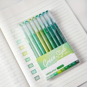 TEMU 9-Color 대용량 젤펜 세트 / 6-Color 대용량 1.0Mm 글리터 플루오레스 펜, 일기 쓰기, 그림 그리기, 도우드링, 노트 작성, , 레이어링에 적합하며 완벽한 선물입니다.