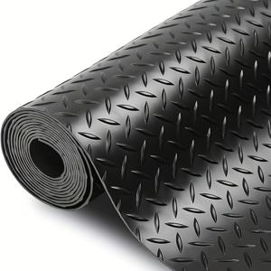 TEMU Glowhance 헤비듀티 미끄럼 방지 고무 매트 - 차고, 체육관, 창고 바닥에 맞게 자르기 - 내구성 있는 비닐 구조 재료, 공장, 고무 바닥 롤