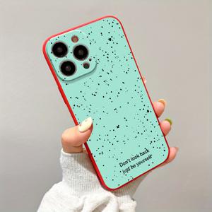 TEMU 2025 크리에이티브 신제품, 충격방지 블랙닷 패턴 iPhone 16 15 14 11 Plus Pro Max XS XR mini 7 8 SE2 SE3 ZM1 전용 케이스 - 내구성 있는 소재의 트렌디한 디자인과 미적인 보호를 위한 쇼크프루프 & 이펙트레지던트 커버