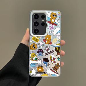 TEMU K-KAKAO F-FRIENDS 폰 케이스 삼성 갤럭시 S25 S24 S23 S22 S21 S20 FE 울트라 플러스 4G 5G와 호환 가능, 방수 방락 백 커버.