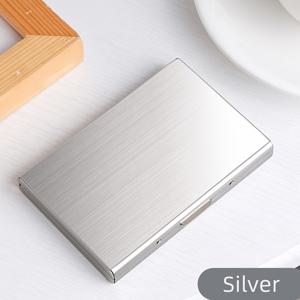 TEMU 스키밍 방지 및 탈자석화 RFID 차단 카드 홀더 - 자동 팝업 디자인의 초슬림 스테인리스 지갑, ID & 버스 카드 보관 가능, 비즈니스 & 캐주얼용 컴팩트 스타일 (남성 & 여성)