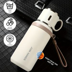 TEMU 당신의 꿈 텀블러 700ml/23.67oz 보온 텀블러 - 차 거름망 뚜껑, 누수 방지, 음료 온도 유지 (핫&콜드), 다색 옵션 (핑크/화이트), 인체공학적 손잡이 & 스트랩, 세척 가능 - 여행, 집, 사무실, 선물용 (크리스마스, 발렌타인데이, 이스터) - 스타일리시 휴대용 물컵, 누수 방지 디자인, 크리스마스와 추수감사절에 완벽한 선택