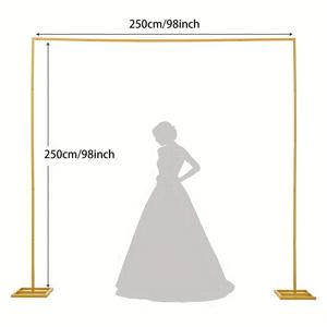 TEMU 조절 가능한 골든 아이언 웨딩 아치 프레임 - 3가지 사이즈, 결혼식, 생일, 약혼 파티용 | 풍선 장식, 정원 파티 & 이벤트 데코레이션을 위한 튼튼한 메탈 배경 (전기 불필요), 웨딩 장식, 내구성 있는 파티 액세서리, 할로윈 장식, 크리스마스 장식, 리셉션 웨딩 장식, 우아한 디자인, 축제 세팅, 고품질 소재, 신부 장식, 휴일 행사용