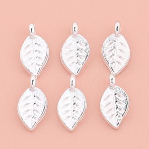 TEMU 100개 소형 잎 펜던트 아연 합금 액세서리, DIY 주얼리 만들기용 실버 장식품 - 팔찌, 목걸이, 귀걸이, 키체인 및 열쇠고리 장식에 적합한 고급스러운 디자인