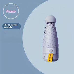 TEMU 9가지 색상, 6대 접이식 우산, 수동 개폐, 플라스틱 손잡이, 초경량 및 스타일리시한 디자인, 휴대용 여행 필수품, 주머니에 쏙 들어가는 컴팩트 사이즈