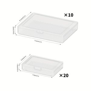 TEMU 30개 페인팅 트레이 세트, 뚜껑 포함 2가지 사이즈의 아트 트레이, 2-in-1 아트 보관 용기 및 라인업 트레이, 효율적인 공예를 위한 업그레이드된 볼록 포인트 바닥 디자인|보석십자수