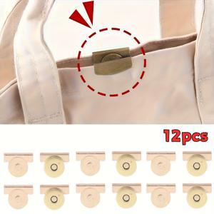 TEMU 12개 강력한 자석식 스냅버튼, DIY 공예용 수납백, 가방클립 – 이불커튼·의류장식에 적합한 No-Sew 패스너 (다양한 색상), 금속단추, 창문걸이, 옷핀, 세련된 버클, 내구성 있는 고품질 Snaps