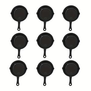 TEMU 9개 미니 프라이팬 모양 피규어 장식 소형 모델 주방 액세서리 미니어처 플레이트 소품 테이블 장면 매칭 장식품 거실 주방 침실 공부방 공간 장식 액세서리, 홈 데코, 휴일 장식, 미니어처 디자인, 재미있는 장식, 내구성 있는 플라스틱, 손으로 만든 느낌, 작은 팬, 장식용 팬, 홈 스타일리스트, 선물 구매자
