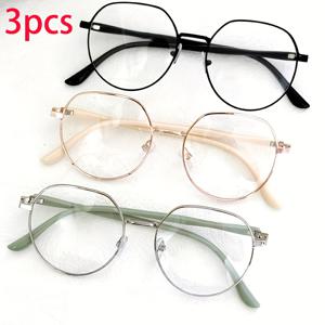 TEMU 3개 세트 풀프레임 라이트 브라운 시리즈 (베이지/골드/브론즈) - 사무실, 정장, 일상용 | 트렌디한 프레임 디자인의 스타일리시 안경, 선물용으로 완벽