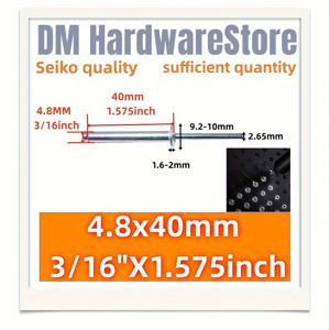 TEMU 세이코 품질 알루미늄 중공 리벳 50개, 4.8x40mm (3/16