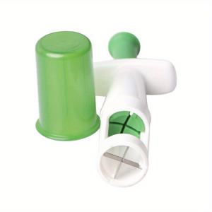 TEMU 1개 수동 핸드헬드 과일 & 포도 슬라이서 - 토마토, 딸기, 베리를 안전하고 효율적으로 자르기에 적합한 인체공학적 손잡이가 있는 내구성 플라스틱 주방 도구 - 휴대용, 전기 필요 없음, 사용자 친화적인 디자인, 쉬운 세척 재질