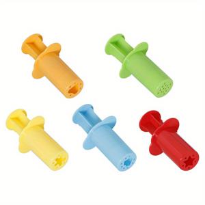 TEMU 플라스틱 클레이 및 도우 압출기 세트 5개 - 도자기 및 도예용 창의적인 누들 머들 도구 - 비충전식 공예용 액세서리