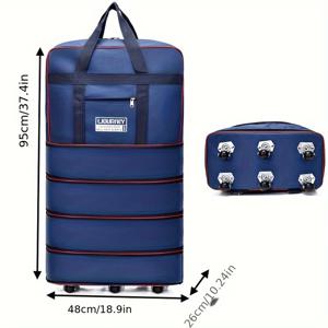 TEMU 이주, 출장 및 주말 휴가를 위한 범용 바퀴가 있는 여행 가방, 대용량 수하물 보관소 Bsg