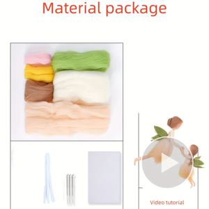 TEMU 화이트 패브릭 울 펠트 니들 쿡 페어리 어머니와 아이 피규어린, 장식 선물 - 모든 계절 (1세트)