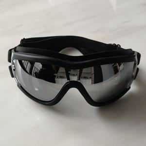 TEMU 대형 강아지 패션 안경 먼지방지 야외용 펫 고글, 블랙