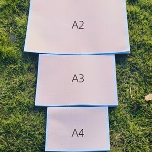 TEMU 건축 도면 및 디자인 용지 - A2/A3/A4 사이즈, 좌표 및 그리드 라인, 드래프팅용 레드 체크무늬, K-라인 분석 및 주식 트렌드용|A4용지