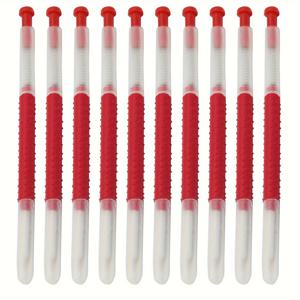 TEMU 벌목 여왕 번식 접목 도구 10개 세트, 벌 애벌레 이식 바늘, 수동 벌꿀사랑자 장비, 튼튼한 플라스틱 비전기 여왕 애벌레 이동 도구