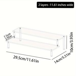 TEMU 1개 클래식 투명 아크릴 디스플레이 스탠드, 30cm/11.81in - 향수, 립스틱, 네일 폴리쉬 등을 위한 다용도 정리대 | 수집품, 장난감, 인형, 모델 보관에 이상적 | 수경식 다육식물용 우아한 데스크탑 디스플레이 랙