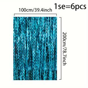 TEMU 1세트 = 6개, 하늘색 반짝이는 초승달 태슬 생일 스트리머, 생일 및 축하 행사를 위한 완벽한 분위기 조성에 적합. 방 배경 장식 및 문 또는 창문 장식에 적합합니다. 이 태슬 스트리머는 매우 장식적입니다. 휴일 장식, 해양 테마 인어 파티, 해양 생일 테마 스트리머에 이상적입니다. 할로윈 장식, 크리스마스 장식에 적합합니다