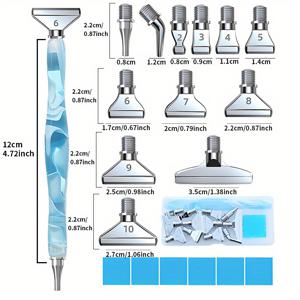 TEMU 5D 페인팅 펜 세트 - 다기능 금속 DIY 자수 도구 키트