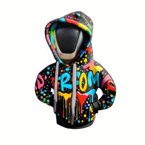 TEMU 크리에이티브 후드 자동차 기어 시프트 커버 - 폴리에스테르, 대부분의 모델에 적합 - 완벽한 자동차 인테리어 액세서리 & 독특한 선물 아이디어