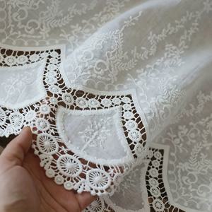 TEMU 1개, 화이트 로맨틱 정교한 자수 레이스 숏 커튼 (로드 포켓 포함), 주방, 캐비닛, 팜하우스 홈 데코에 적합