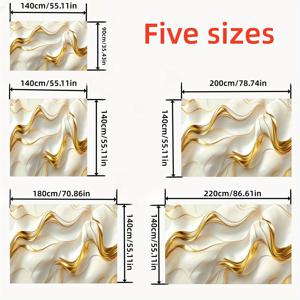 TEMU 1pc 우아한 골든과 화이트 마블 패턴 테이블 클로스 - 럭셔리 폴리에스터, 직사각형 식탁 커버, 가정, 사무실, 또는 책상 사용, 완벽한 휴일 선물, 식탁 장식