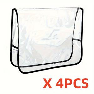 TEMU 골든 베이스 호환 클리어 플라스틱 살롱 의자 커버 - 헤비듀티 원피스 디자인, 스크래치 방지, 쉬운 청소, 모던 스타일 - 헤어드레싱 의자, 뷰티 스쿨, 스파용 - 내구성 & 위생적, 얼룩 및 화학 물질 방지, 쉬운 관리를 위한 슬림한 클리어 소재, 대부분의 살롱 의자에 적합