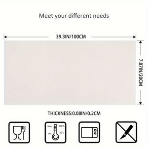 TEMU 1 롤 내구성 실리콘 고무 매트, 고온 내성 개스킷 시트, 산업용으로 쉽게 자를 수 있는 밀봉 패드