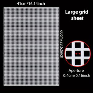 TEMU 5개 세트 DIY 크로셰용 사각 플라스틱 메쉬 백 - 다용도 수제 액세서리, 24