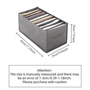 TEMU 손잡이가 있는 회색 패브릭 수납 상자 1개 - 옷, 속옷, 여행 필수품을 위한 다용도 정리함 - 집, 기숙사, 옷장 정리에 완벽함
