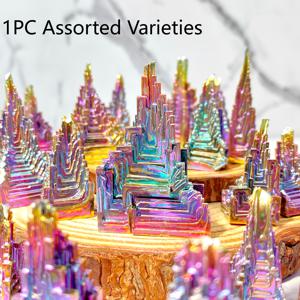 TEMU 1pc 비스무트 타워, 오라 오레, 광물 수집품 스펙임린 녹색 금속 장식, 작은 장식 장식 미술 조각 작품 조각 장식, 조각 미술 목 조각 미니어처 목 조각 테이블, 귀여운 장식, 홈 바 커피 가게 장식