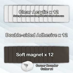 TEMU 19/30/37개 DIY 아크릴 냉장고 자석 키트, 사진 앨범 및 스티커 만들기, 생일·기념일·어머니의 날·교사의 날 선물로 완벽한 가족 추억 보관 | 소중한 순간을 담아보세요