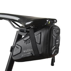 TEMU 대용량 자전거 시트 백 - 블랙 PU 안장 아래 수납 가방, 조절 가능한 스트랩 및 안전 버클이 있는 사이클링 액세서리용, 스트랩-온, 자전거 액세서리