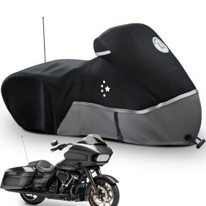 TEMU 모터사이클 윈드시ールド, 210D 모터사이클 눈방지 윈드시ールド, 여러 크기 제공, 도로 킹에 적합, 내장된 절도 방지 버클 자동차 커버