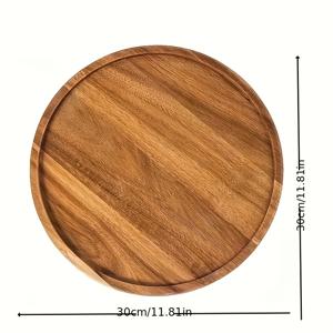 TEMU 러스틱 우든 서빙 트레이 - 스낵, 차, 아침 식사에 이상적, 튼튼한 불규칙한 디자인, 과일 및 디저트에 완벽, 재사용 가능한 홈 커피 트레이, 장식용 주방 용품, 홈 데코용 트레이