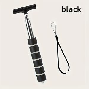 TEMU 자동차 후방 거울 와이퍼, 접이식 디자인의 다기능 유리 클리너, 내구성 있는 스테인리스 스틸과 고품질 고무 제작, 블랙/블루/오렌지/핑크/그린 색상 제공