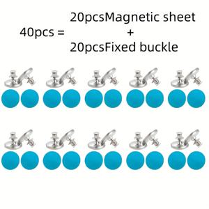 TEMU 20개 헤비듀티 금속 자석 커튼 후크 - 벽걸이 자석 클립 홀더, 샤워 커튼, 문용, 무드릴 설치 (접착/나사 장착), 프라이버시 차단, 잠금 기능, 라미네이트/드라이월 호환