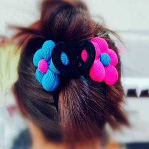 TEMU 1개 양면 컬러 블록 다섯 꽃잎 머리 집게핀 - 우아한 플로럴 디자인, 내구성 있는 중간 사이즈 여성용 헤어 액세서리 (생강 노랑, 파란색, 오렌지 레드, 빨간색) - 발렌타인데이 & 어머니날 선물 추천