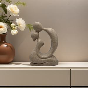 TEMU 1개 추상미술 피규어, 창의적인 커플의 키스, TV대형장식용 수납장/침실 홈데코 - 크리스마스, 할로윈 장식품, 가을 인테리어를 위한 수집가 피규어