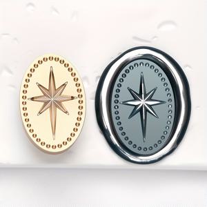 TEMU 1개 보석 시리즈 왁스 인감 스탬프 - 복잡한 디자인의 수집용 구리 조각(원형, 별, 타원형, 물방울 모양) DIY 인사말 카드, 봉투, 초대장 및 장식용 밀봉에|실링왁스