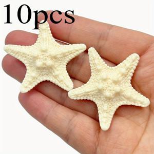 TEMU 10개 바다 테마 레진 별어미 장식 - 해변 및 수족관 장식품 DIY 공예, 보석, 헤어핀, 사진 프레임, 바람 장식 및 드리프트 병 - 공예 애호가를 위한 완벽한 창의적인 선물, 해변 액세서리 | 해변 테마 장식품 | 세부적인 텍스처
