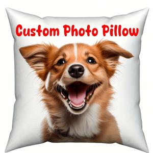 TEMU 맞춤형 사진 베개 커버, 커플 및 애완동물용 개인화 폴리에스터 쿠션 커버 - 결혼식, 명절, 어머니날, 아버지날, 추수감사절, 침실 & 거실 장식, 생일, 졸업, 크리스마스에 적합 - 단면 인쇄, 혼합 색상, 14세 이상